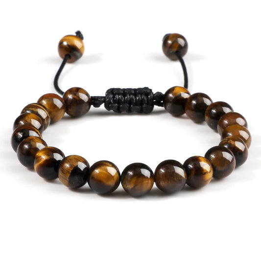 AURA BALANCE™ Tiger Eye Energy Bracelet – Natural Stone for Strength & Protection