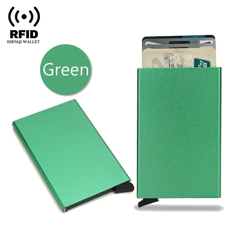 RFID Smart Pop-Up Wallet – Ultra-Slim Metal Card Holder