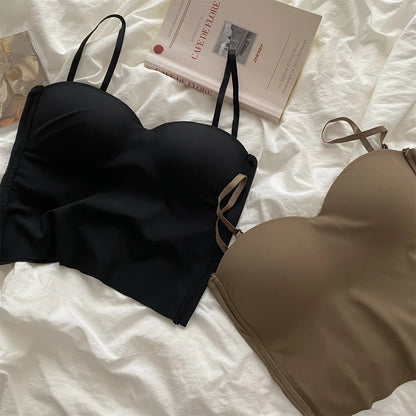 Seamless U-Back Sports Tank Top with Built-In Bra