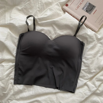 Seamless U-Back Sports Tank Top with Built-In Bra