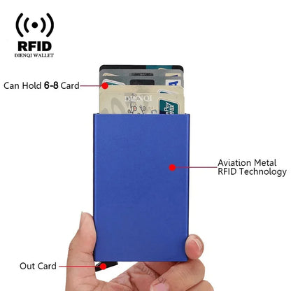 RFID Smart Pop-Up Wallet – Ultra-Slim Metal Card Holder