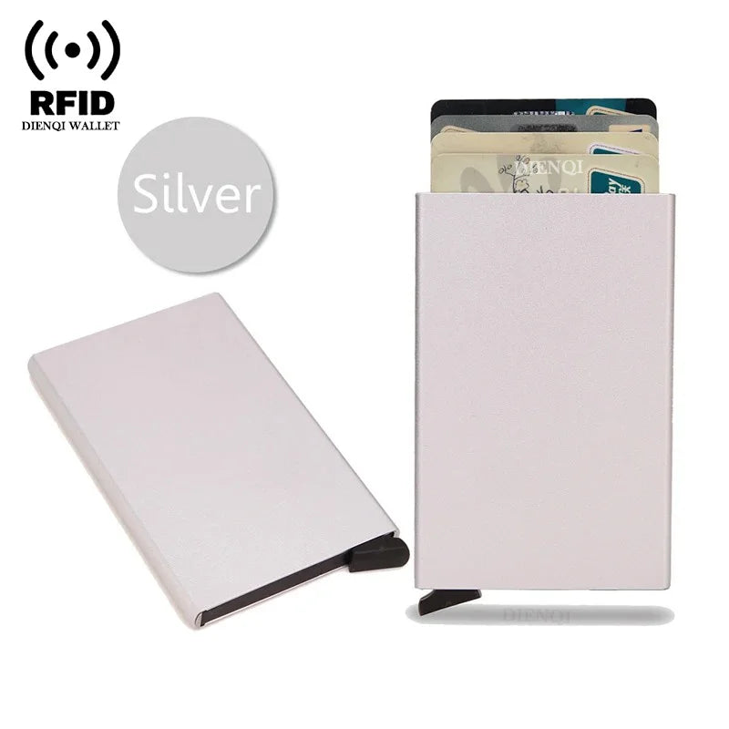 RFID Smart Pop-Up Wallet – Ultra-Slim Metal Card Holder